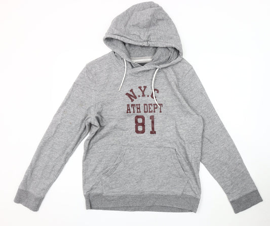 Mens UK Size S H&M Grey Pullover Hoodie