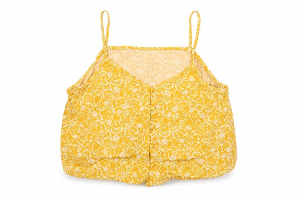Womens UK Size S Monki Yellow Camisole Tank