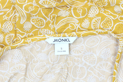Womens UK Size S Monki Yellow Camisole Tank