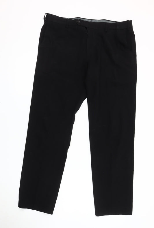 Marks and Spencer Men's Black Slim Fit Trousers