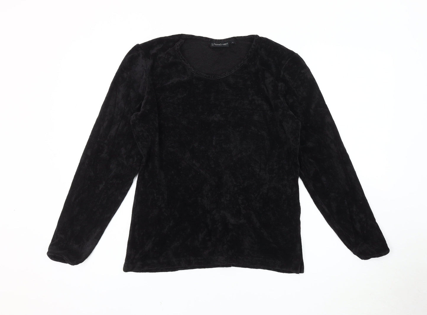 Vackenpol Black Long Sleeve Top for Women in Size 10