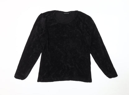 Vackenpol Black Long Sleeve Top for Women in Size 10