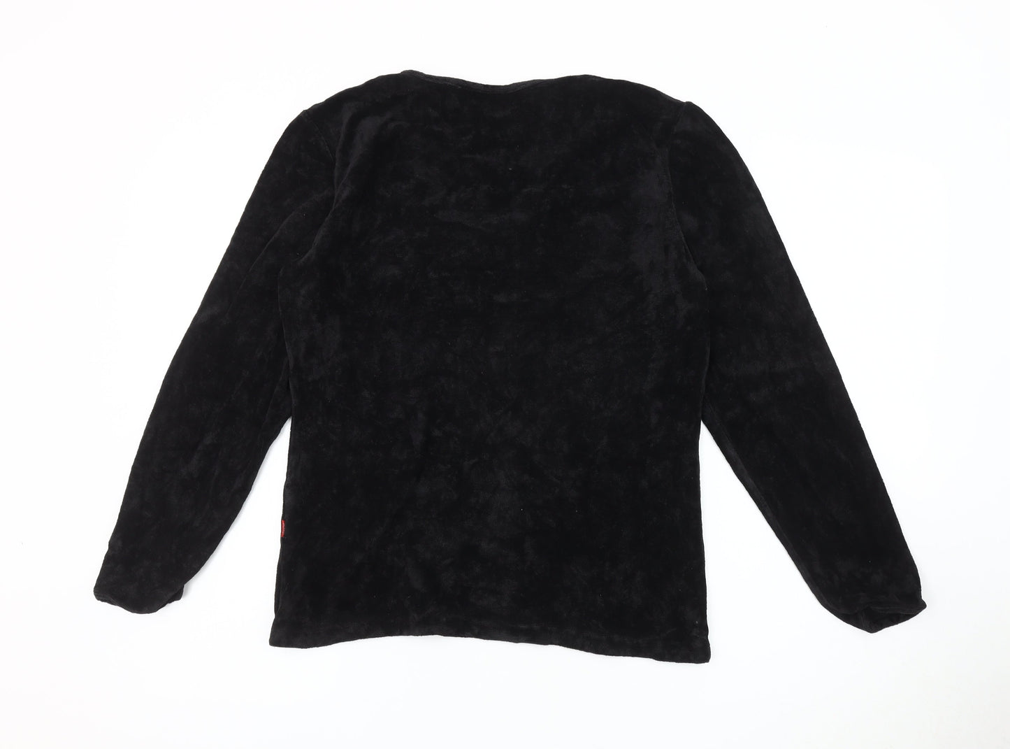 Vackenpol Black Long Sleeve Top for Women in Size 10