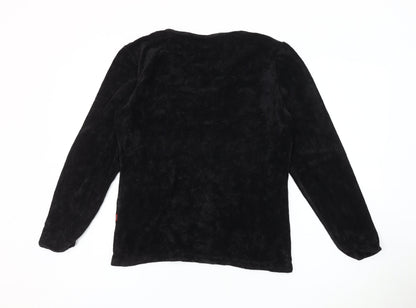 Vackenpol Black Long Sleeve Top for Women in Size 10