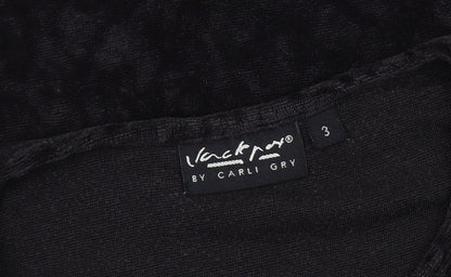 Vackenpol Black Long Sleeve Top for Women in Size 10