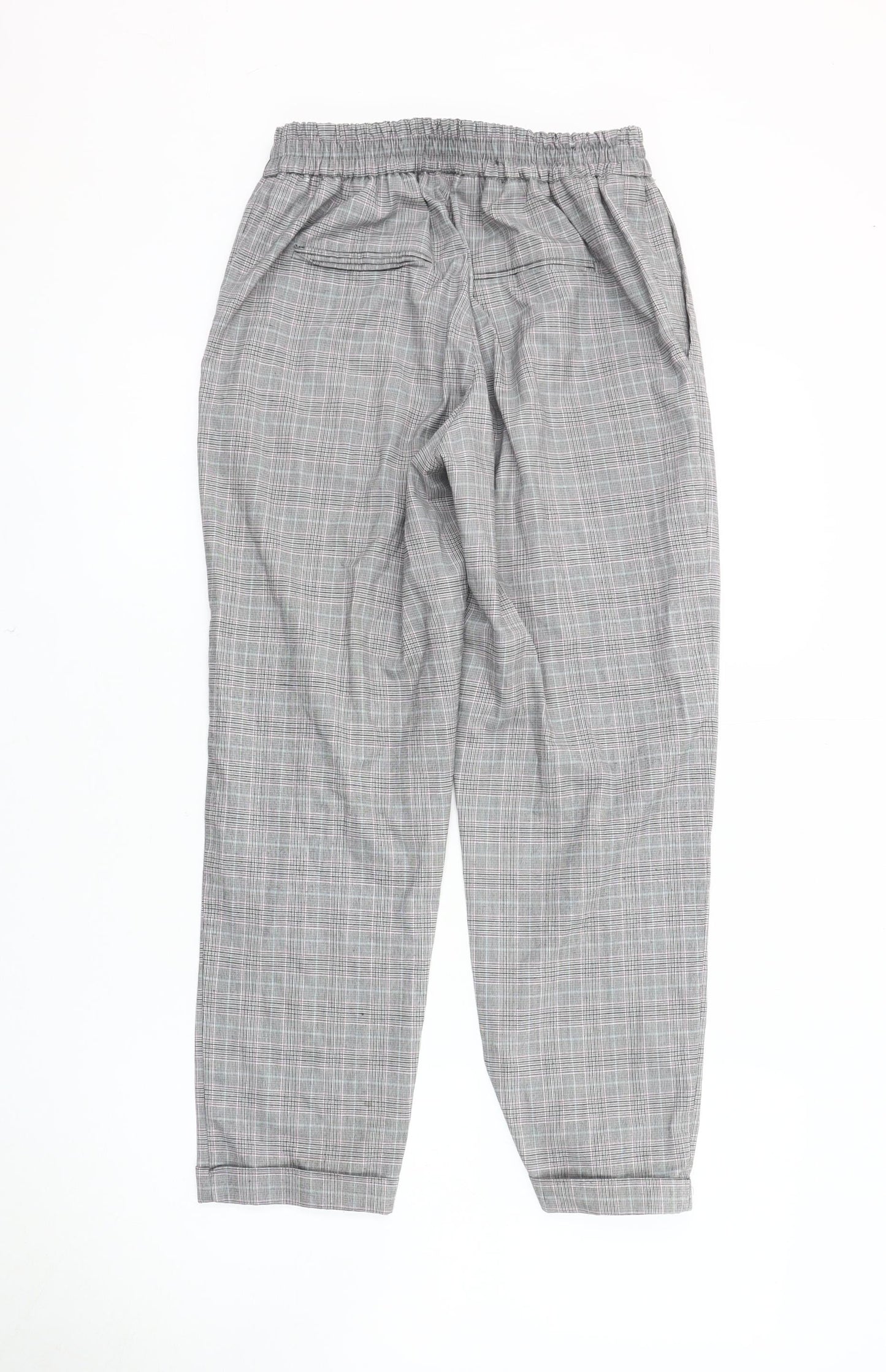 Womens UK Size S Pull&Bear Regular Fit Casual Workwear Grey Trousers