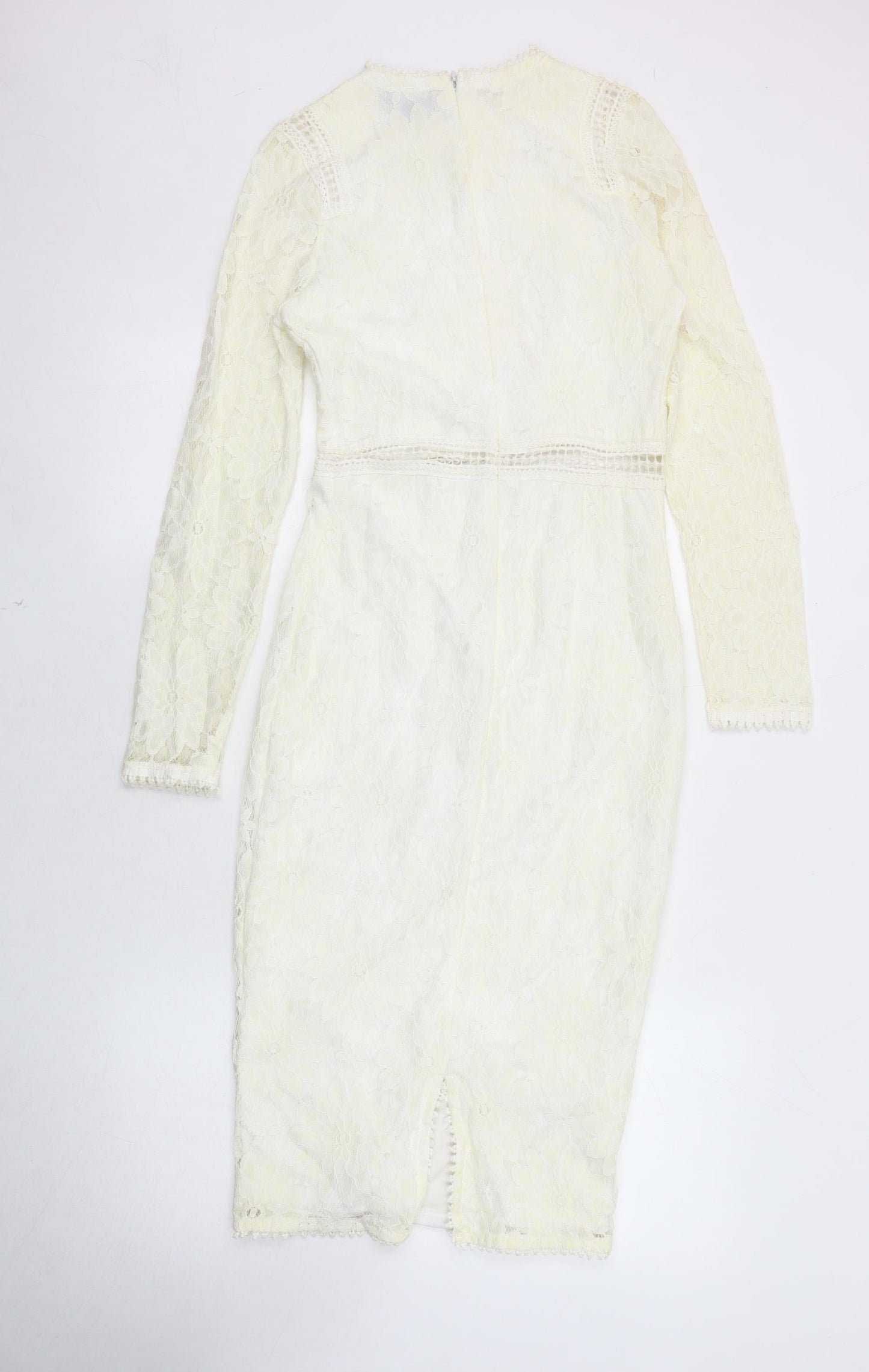 PrettyLittleThing Women Ivory Lace Dress Size 8