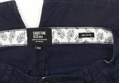 Sandstone & Co. Men's Blue Cargo Shorts, Size 30