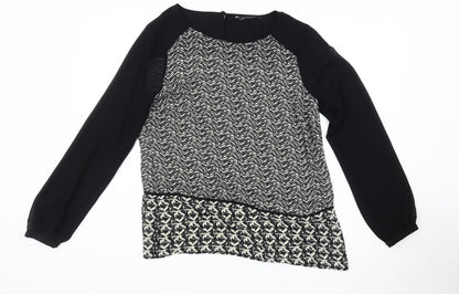 Womens UK Size 10 Marks and Spencer Black Basic Blouse