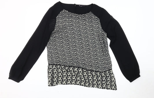 Womens UK Size 10 Marks and Spencer Black Basic Blouse
