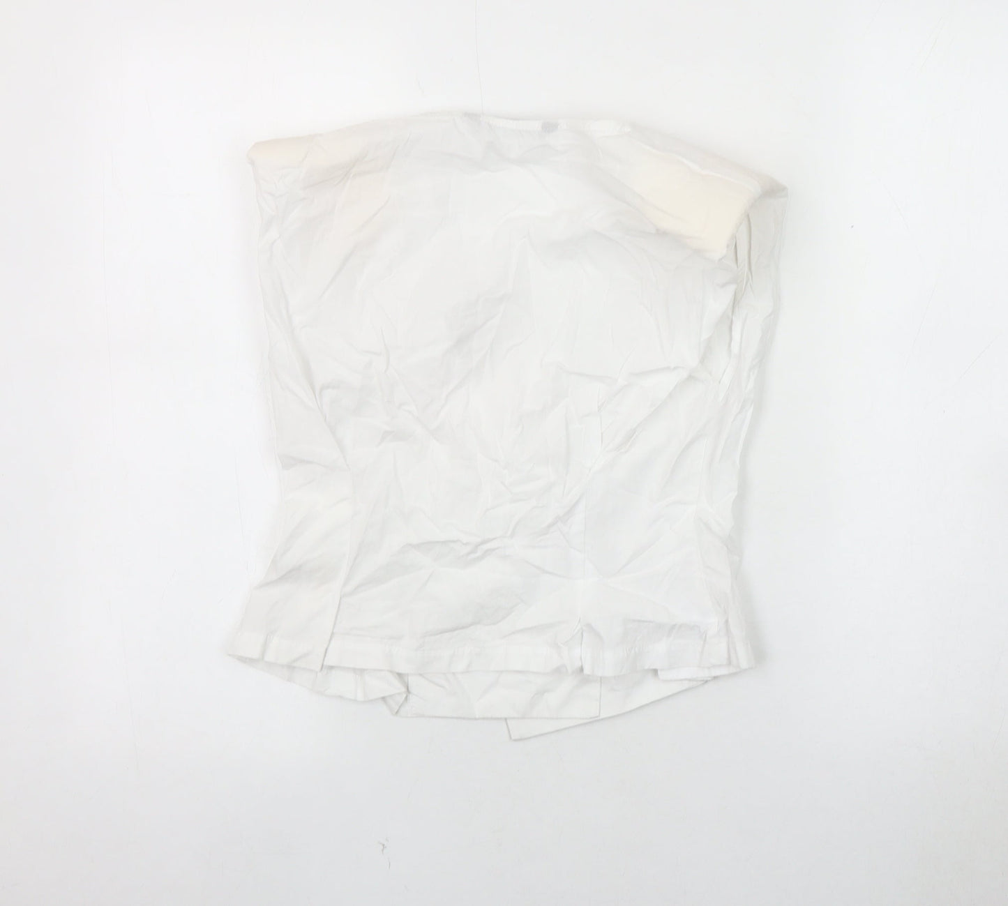 Zara Women's White Sleeveless Suit Top, Size 8