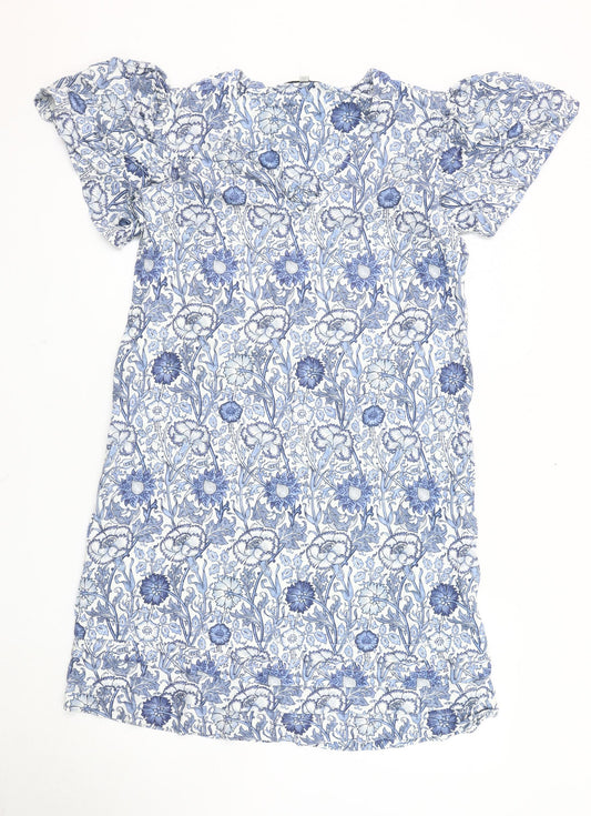 Next Women's Blue Floral Dress UK 14