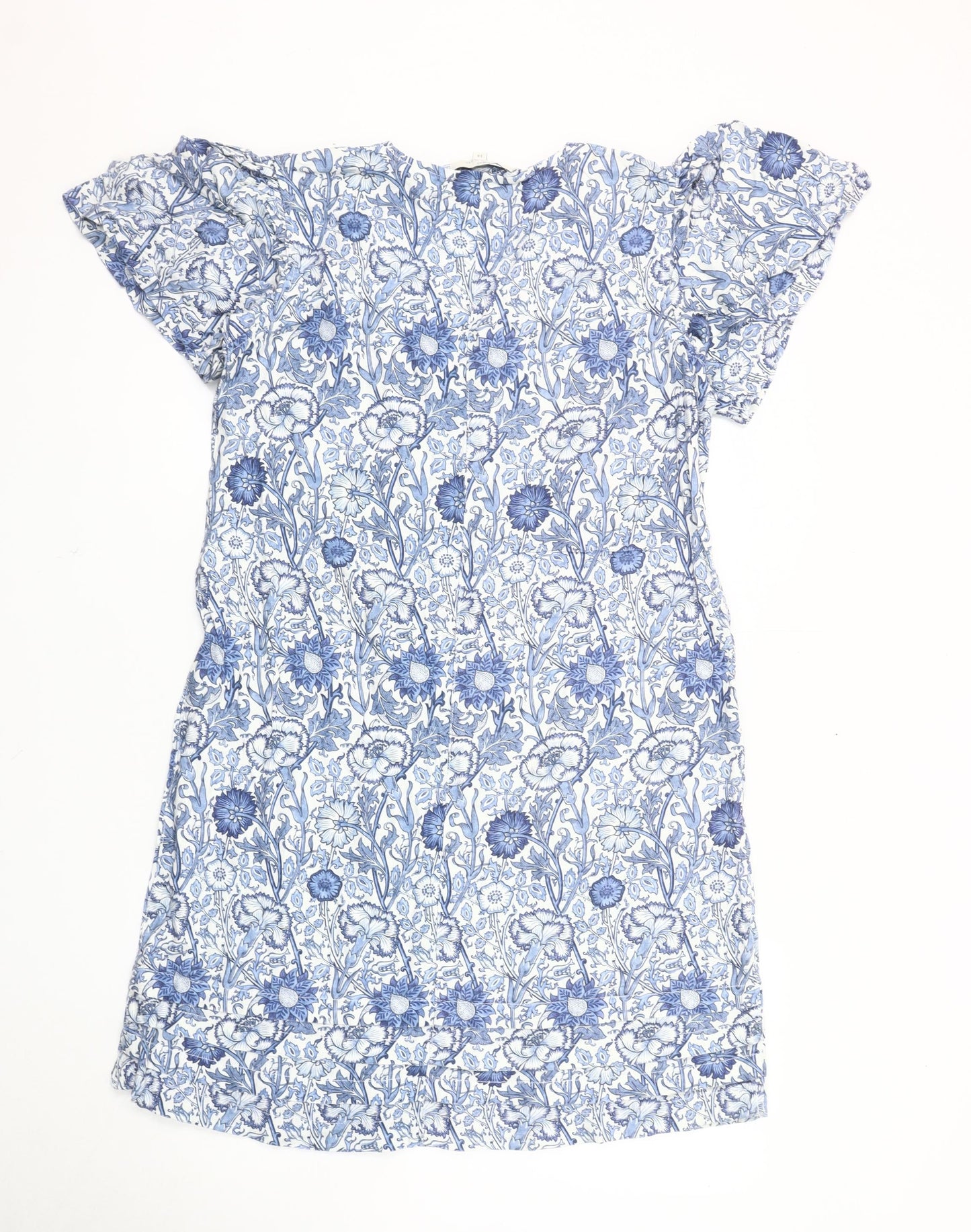 Next Women's Blue Floral Dress UK 14