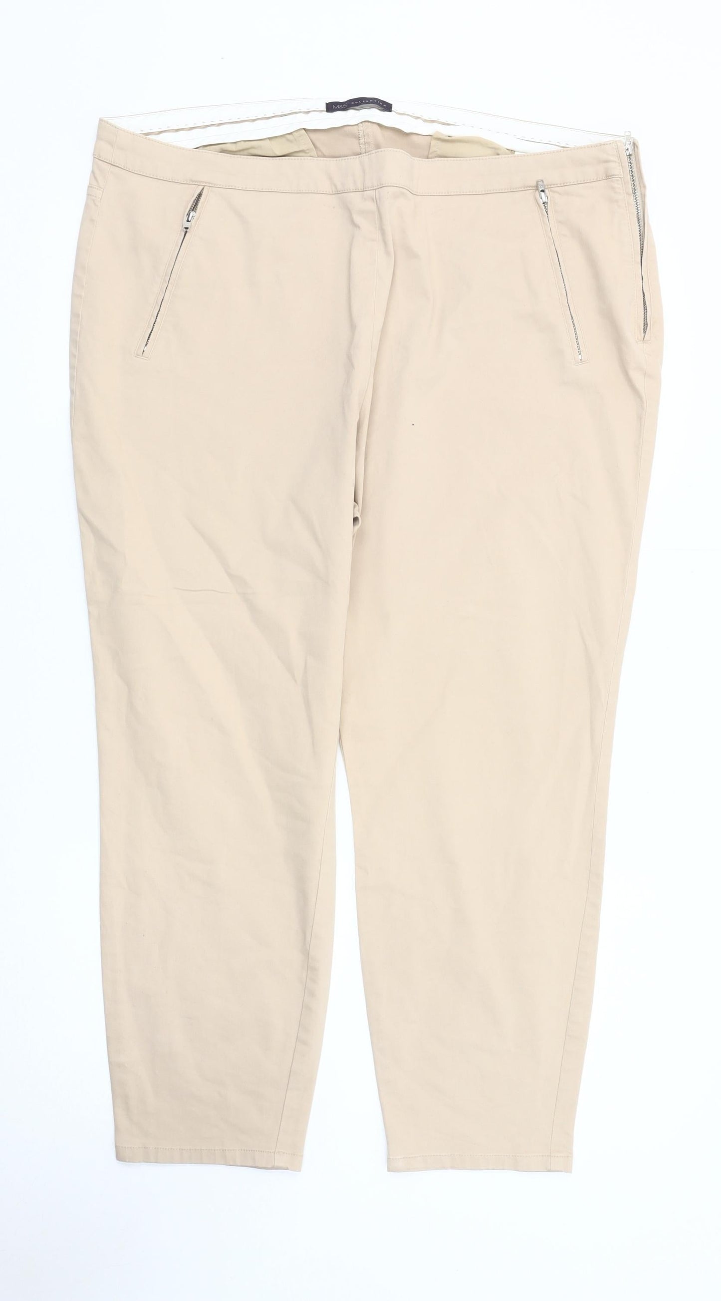 Womens UK Size 20 Marks and Spencer   Beige Trousers