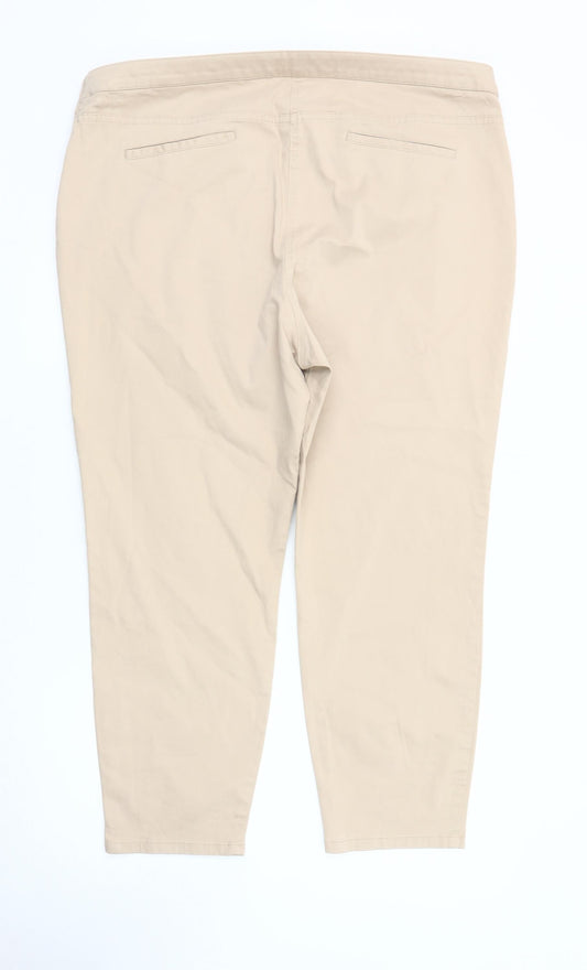 Womens UK Size 20 Marks and Spencer   Beige Trousers