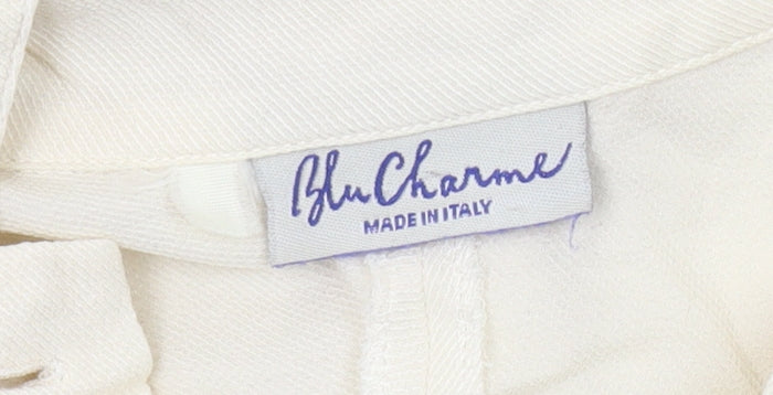 Blu Charme Women's Ivory Blouse 14 Regular Long Sleeve