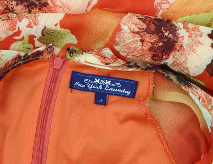 Womens UK Size 12 New York Laundry Orange Basic Blouse