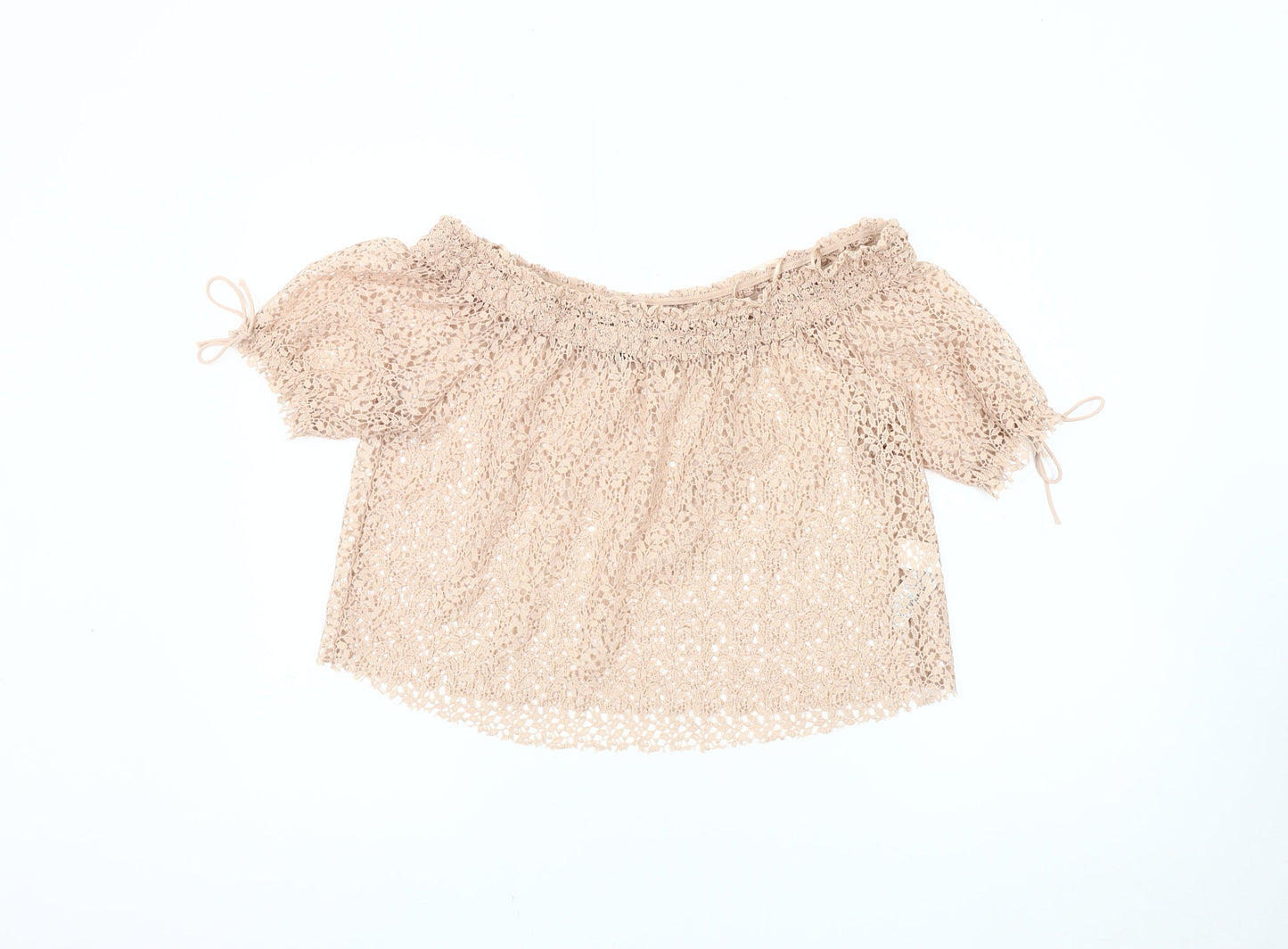Womens UK Size M Zara Beige  Blouse