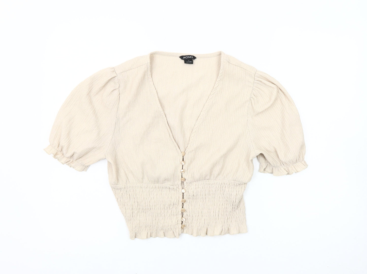 Womens UK Size M Monki Beige  Blouse