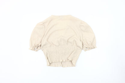 Womens UK Size M Monki Beige  Blouse