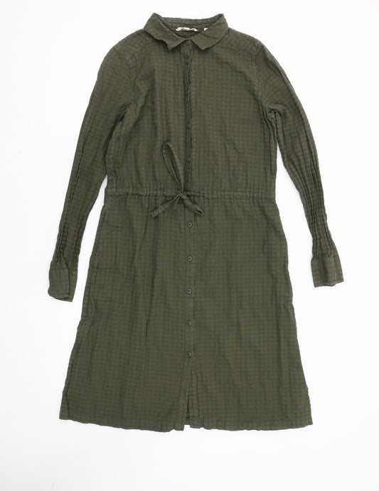 Fat Face Women's Green Shirt Dress Size 12