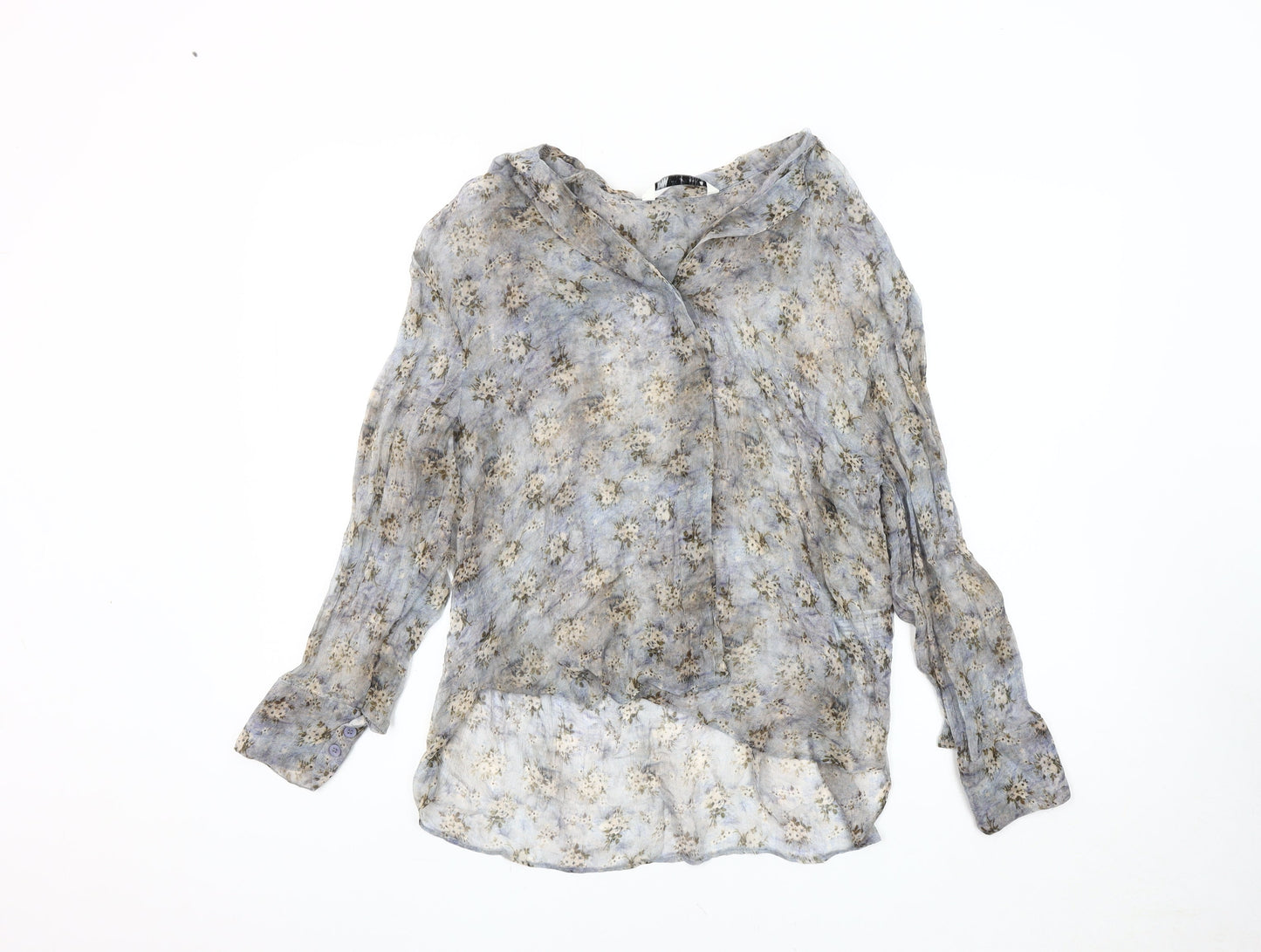 Womens UK Size S Zara Blue Tunic Blouse