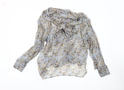 Womens UK Size S Zara Blue Tunic Blouse