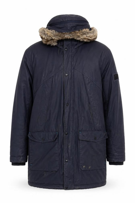 Mens UK Size XL Bench Blue Parka Coat