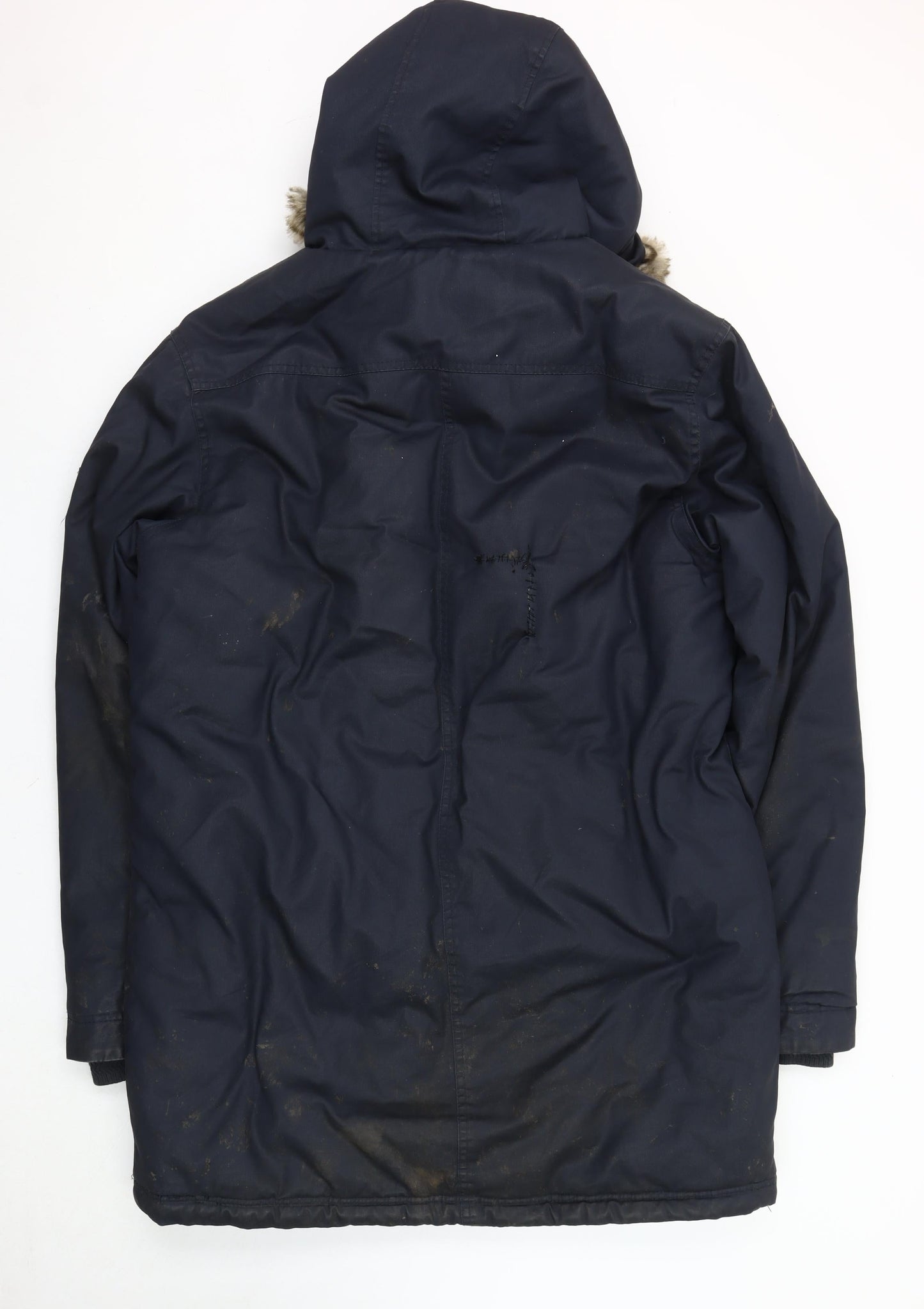 Mens UK Size XL Bench Blue Parka Coat