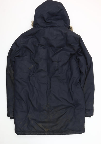 Mens UK Size XL Bench Blue Parka Coat
