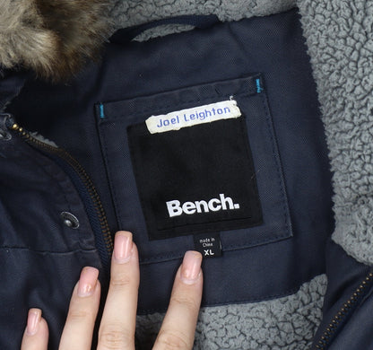 Mens UK Size XL Bench Blue Parka Coat