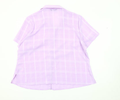 Womens UK Size 22 BM Purple  Button-Up