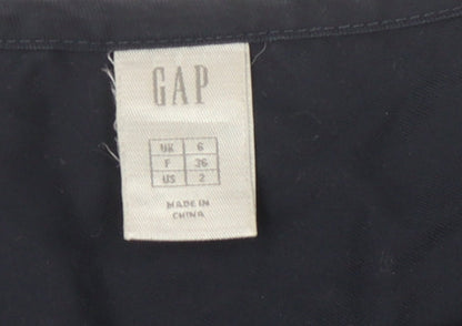 GAP Women's Blue Short Sleeve Dress Size 6 Cotton