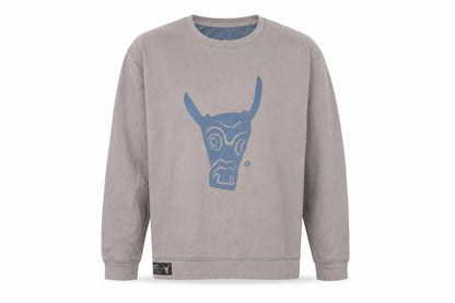 Ushiwear Men's Grey Logo Pullover Sweatshirt L