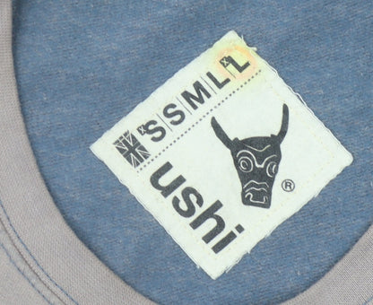 Ushiwear Men's Grey Logo Pullover Sweatshirt L