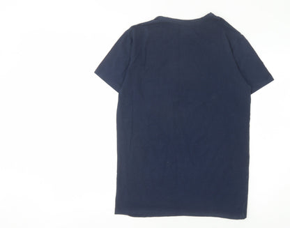 Lyle & Scott Men's Blue Polo Shirt - Small