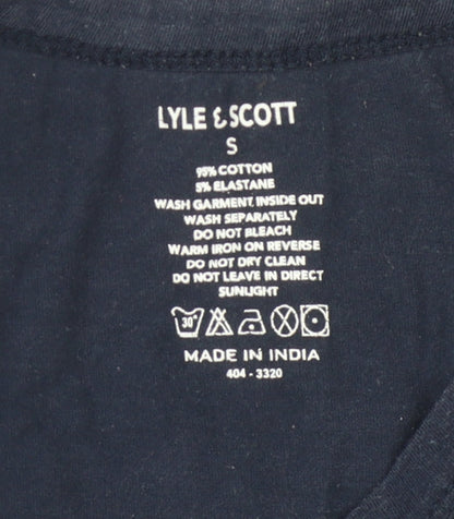 Lyle & Scott Men's Blue Polo Shirt - Small