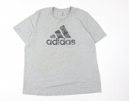 Adidas Men's Grey 2XL Short Sleeve T-Shirt