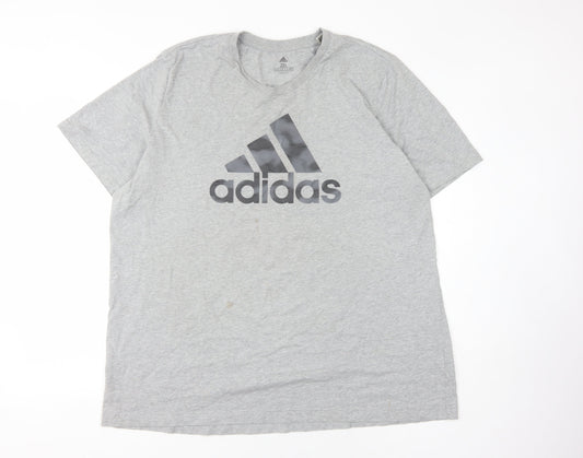 Adidas Men's Grey 2XL Short Sleeve T-Shirt