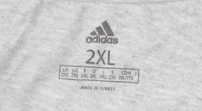 Adidas Men's Grey 2XL Short Sleeve T-Shirt