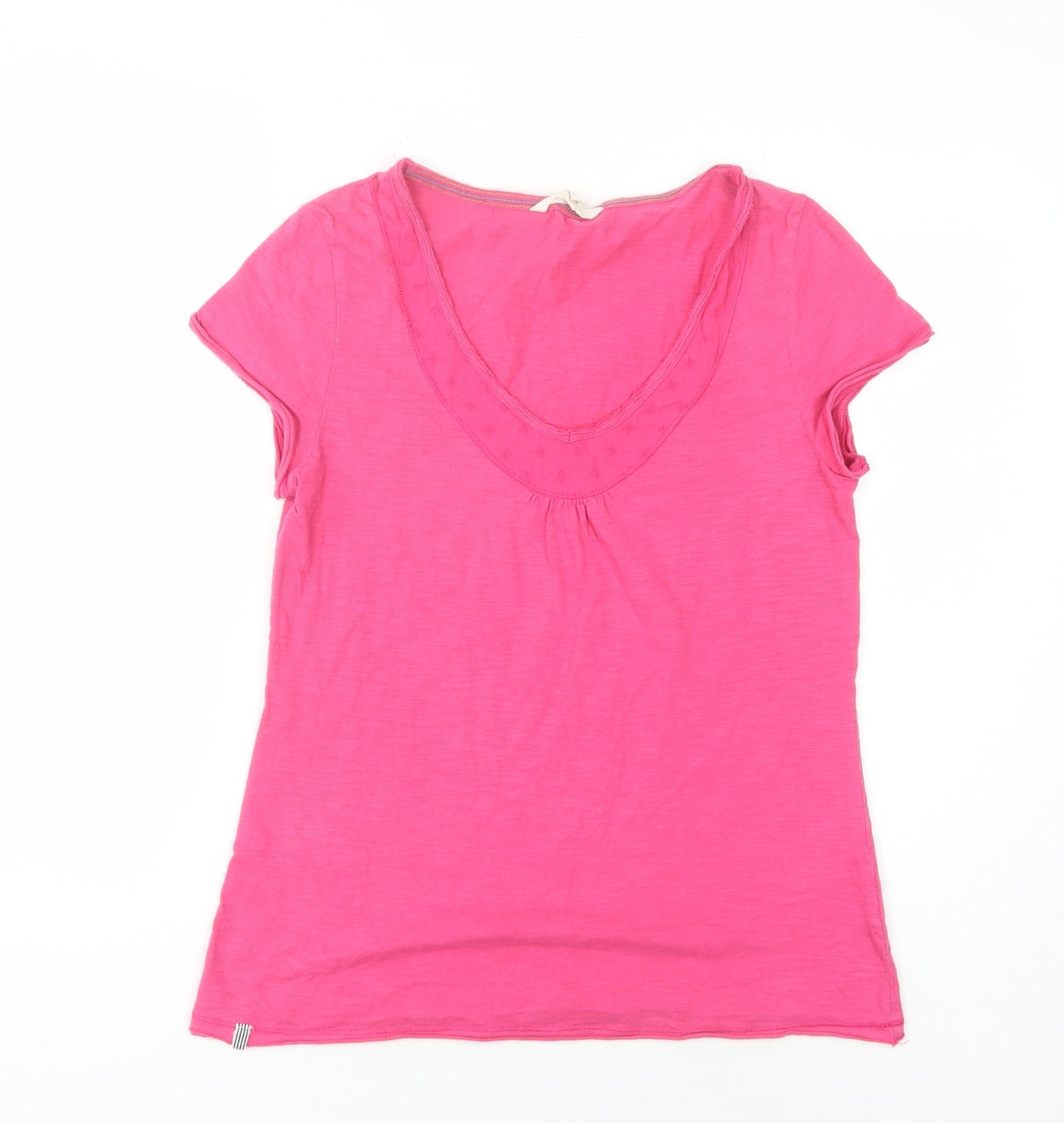 Womens UK Size 8 White Stuff Pink Basic T-Shirt