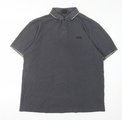 Barbour Men's Grey 2XL Polo Shirt, Short Sleeve, Cotton