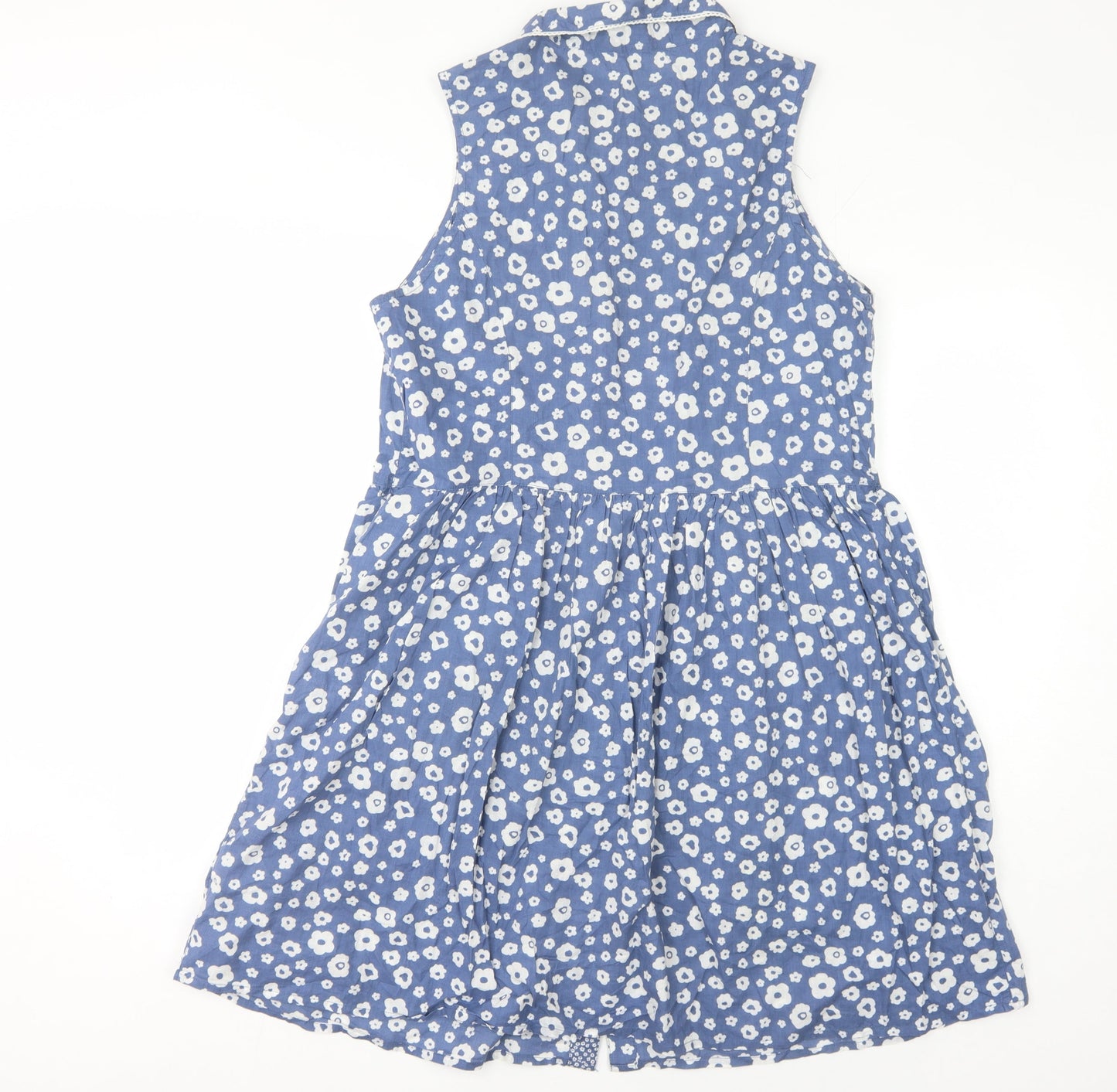 Red Herring Women's Blue Floral Collared Dress Size 16