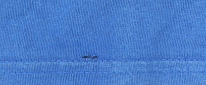 Nike Men's Blue Cotton Logo T-Shirt L