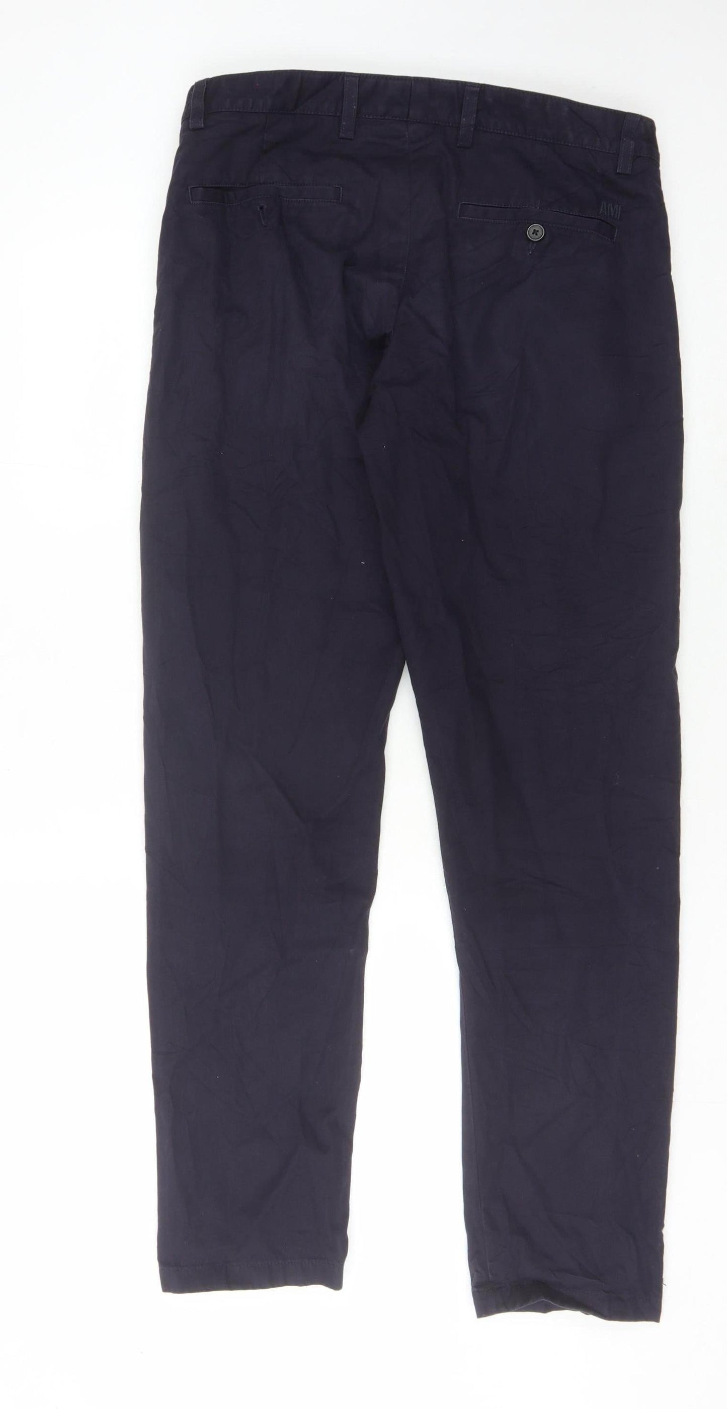 Ami Men's Blue Trousers, Size M - Cotton