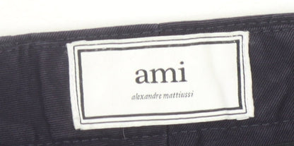 Ami Men's Blue Trousers, Size M - Cotton