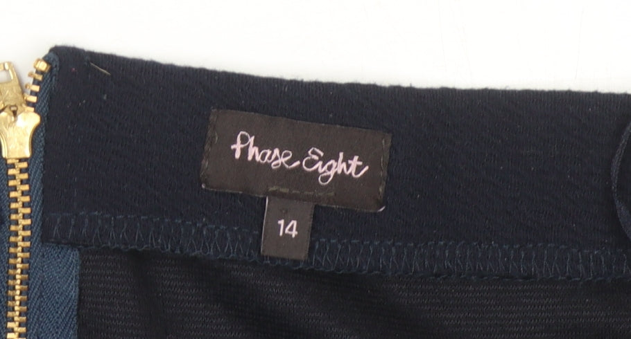 Phase Eight Black Women's Midi Pencil Skirt, Size 14