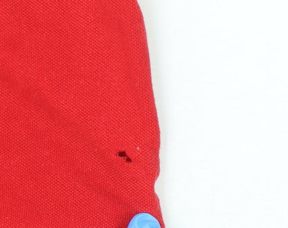 GANT Men's Red Striped Polo Shirt, Size L, Collared