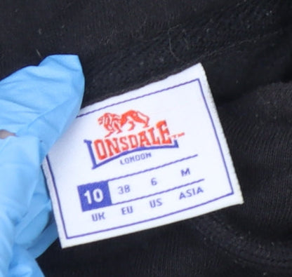 Lonsdale Women's Black Pullover Hoodie Size 10