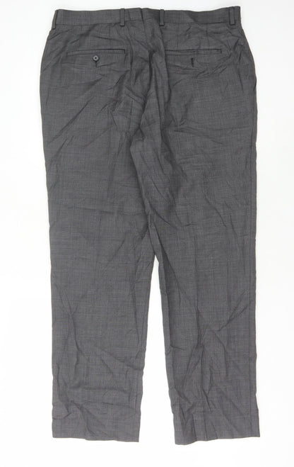Austin Reed Men's Grey Wool Trousers Size 36S